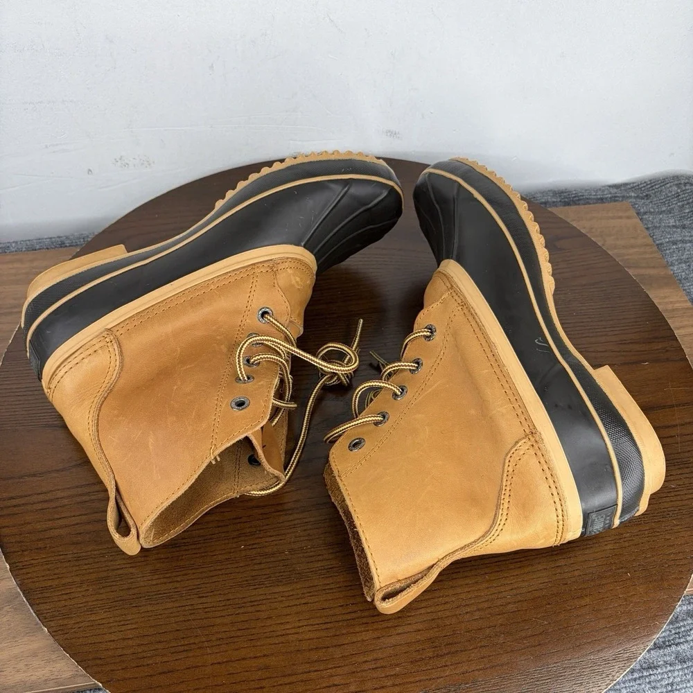 Wolverine Boots Men's 11 Brown Black Leather Waterproof Duck Rain Snow Winter